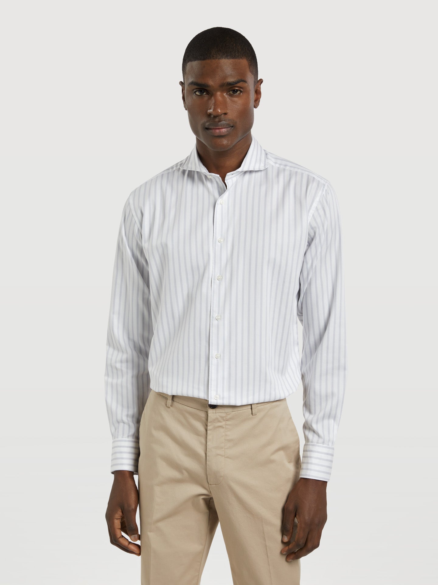 Slim fit new formal pastel striped shirt Sacoor Brothers Singapore