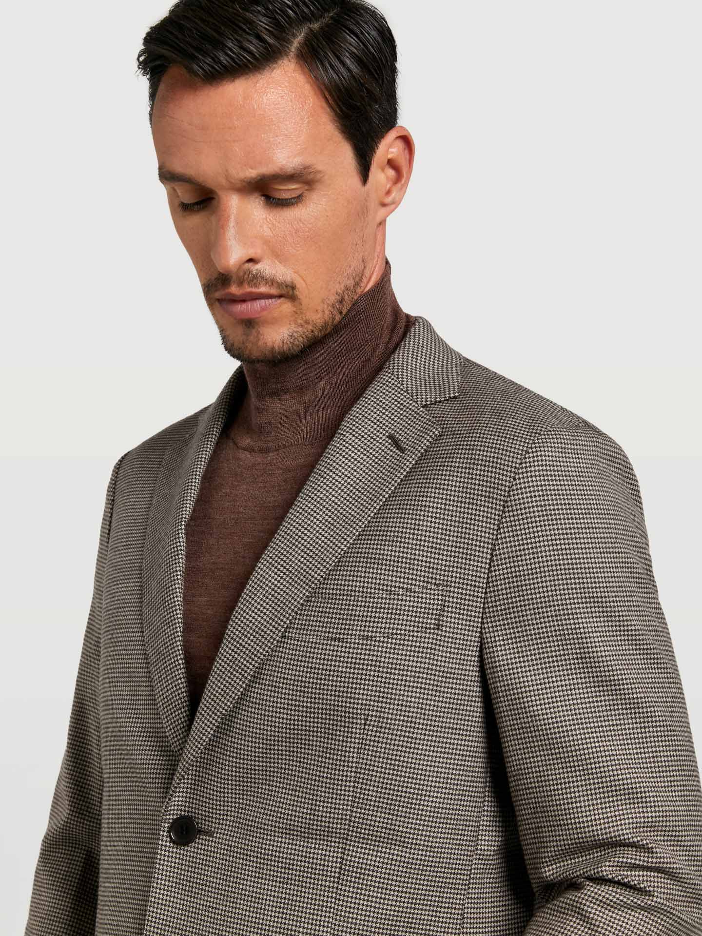 Unstructured houndstooth wool blazer Sacoor Brothers Singapore